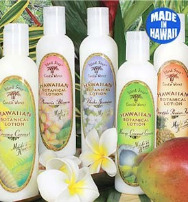 Selection of Botanical Hand and Body Lotions in different exotic scents.